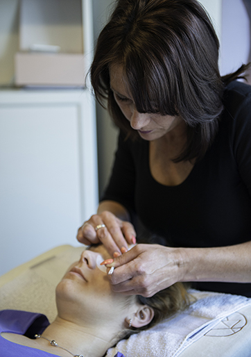 Wimper lifting bij klant